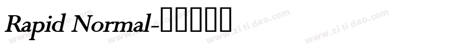 Rapid Normal字体转换